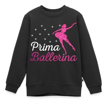 Prima Ballerina by The Manzanita´s - Kinder Premium Organic Sweatshirt - Schwarz - Vorne - AI Model Kid Female (0cm)