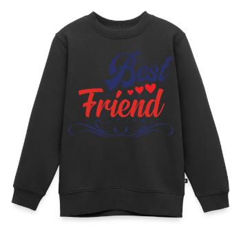 Bester Freund - Kinder Premium Organic Sweatshirt - Schwarz - Vorne - AI Model Kid Female (0cm)