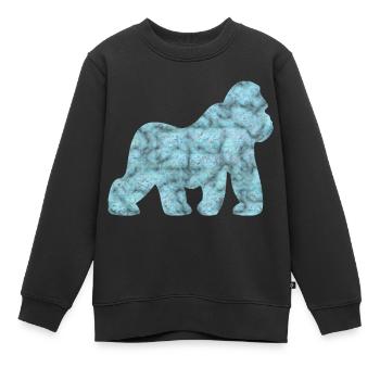 Gorilla - Kinder Premium Organic Sweatshirt - Schwarz - Vorne - AI Model Kid Female (0cm)