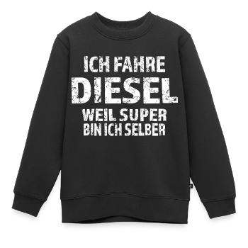 DIESEL POWER - Kinder Premium Organic Sweatshirt - Schwarz - Vorne - AI Model Kid Female (0cm)