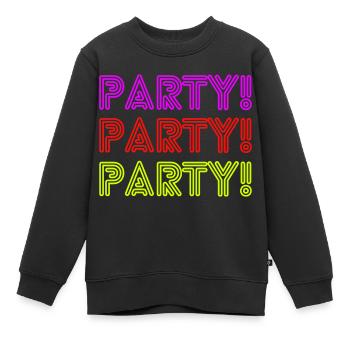 Fête 1 - Sweat Premium enfant bio - noir - Devant - AI Model Kid Female (0cm)