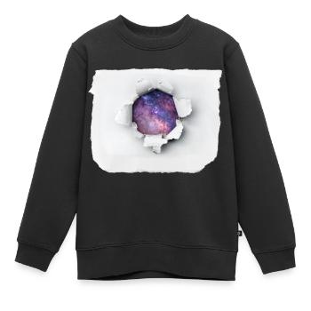 Zerrissenes Papier - Universum - Kinder Premium Organic Sweatshirt - Schwarz - Vorne - AI Model Kid Female (0cm)