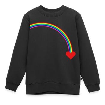 Arc-en-ciel - Sweat Premium enfant bio - noir - Devant - AI Model Kid Female (0cm)