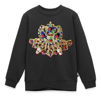 Bijoux kabyle afzim - Sweat Premium enfant bio - noir - Devant - AI Model Kid Female (0cm)