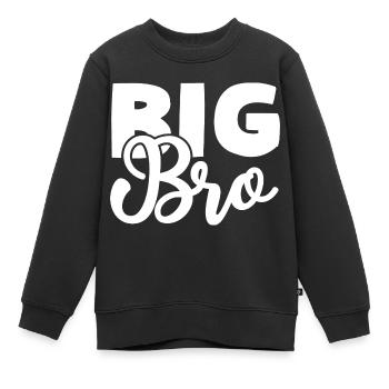 Big Bro - Kinder Premium Organic Sweatshirt - Schwarz - Vorne - AI Model Kid Female (0cm)