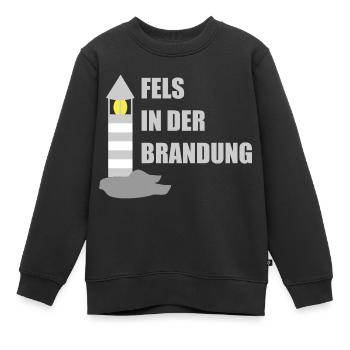 Fels in der Brandung - Kinder Premium Organic Sweatshirt - Schwarz - Vorne - AI Model Kid Female (0cm)