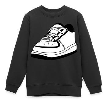 Sneaker noir - Sweat Premium enfant bio - noir - Devant - AI Model Kid Female (0cm)