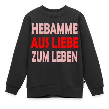 Hebamme - Kinder Premium Organic Sweatshirt - Schwarz - Vorne - AI Model Kid Female (0cm)