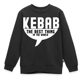 kebab the best thing in the world - Kids Premium Organic Sweatshirt - black - Front - AI Model Kid Female (0cm)
