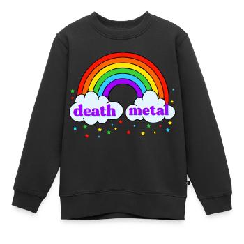 Death Metal - Kinder Premium Organic Sweatshirt - Schwarz - Vorne - AI Model Kid Female (0cm)