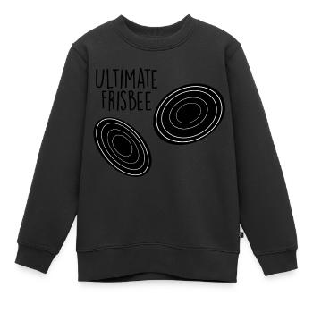 Ultimate Frisbee, frisbee, sport, - Kinder Premium Organic Sweatshirt - Schwarz - Vorne - AI Model Kid Female (0cm)