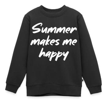 L’été me rend heureux - Sweat Premium enfant bio - noir - Devant - AI Model Kid Female (0cm)
