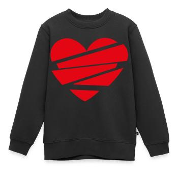 Heart-Break - Kinder Premium Organic Sweatshirt - Schwarz - Vorne - AI Model Kid Female (0cm)