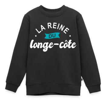 reine du longe côte longe cote - Sweat Premium enfant bio - noir - Devant - AI Model Kid Female (0cm)