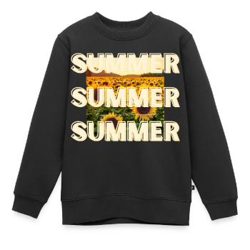 Summer - Kinder Premium Organic Sweatshirt - Schwarz - Vorne - AI Model Kid Female (0cm)