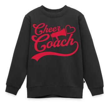 Cher Mégaphone Cheer Coach - Sweat Premium enfant bio - noir - Devant - AI Model Kid Female (0cm)
