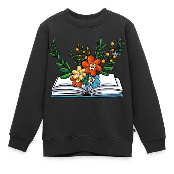 Lesen - Kinder Premium Organic Sweatshirt - Schwarz - Vorne - AI Model Kid Female (0cm)