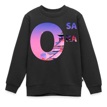 Osaka - Kinder Premium Organic Sweatshirt - Schwarz - Vorne - AI Model Kid Female (0cm)