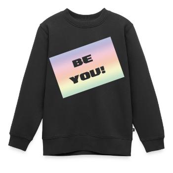 BE YOU - Kinder Premium Organic Sweatshirt - Schwarz - Vorne - AI Model Kid Female (0cm)