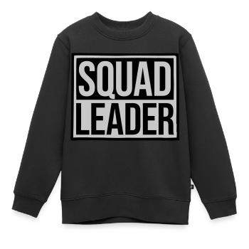 Conception du leader de l’escouade Shield - Sweat Premium enfant bio - noir - Devant - AI Model Kid Female (0cm)