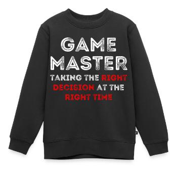 Game Master Taking the right decision .. - Sweat Premium enfant bio - noir - Devant - AI Model Kid Female (0cm)