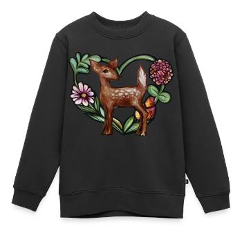 Art fauve mignon - Sweat Premium enfant bio - noir - Devant - AI Model Kid Female (0cm)