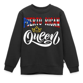Reine portoricaine Porto Rico Boricua Puerto - Sweat Premium enfant bio - noir - Devant - AI Model Kid Female (0cm)