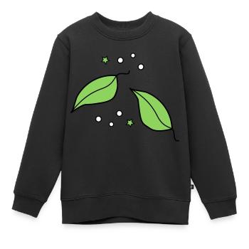 Foliage - Kids Premium Organic Sweatshirt - black - Front - AI Model Kid Female (0cm)