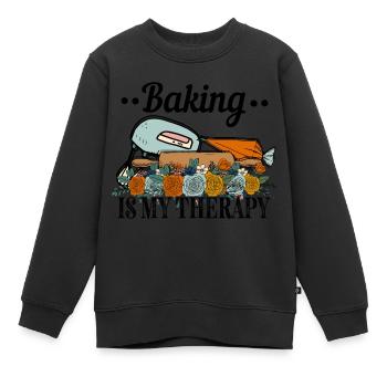 Boulangerie Baker Boulangerie Boulangerie Gâteau de confiserie - Sweat Premium enfant bio - noir - Devant - AI Model Kid Female (0cm)