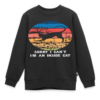 Sorry I can´t I´m an inside Cat - Kinder Premium Organic Sweatshirt - Schwarz - Vorne - AI Model Kid Female (0cm)