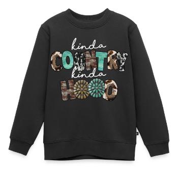 Musique country Rural Landei Country Musicien Maman - Sweat Premium enfant bio - noir - Devant - AI Model Kid Female (0cm)