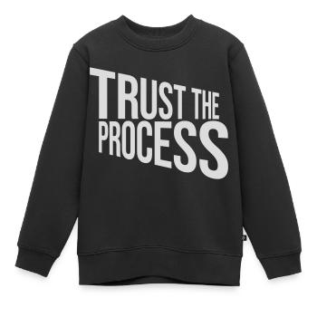 faire confiance au processus Devis - Sweat Premium enfant bio - noir - Devant - AI Model Kid Female (0cm)