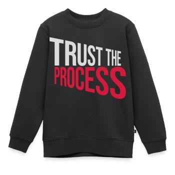 faire confiance au processus Devis - Sweat Premium enfant bio - noir - Devant - AI Model Kid Female (0cm)