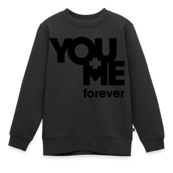 TOI et MOI pour toujours - Sweat Premium enfant bio - noir - Devant - AI Model Kid Female (0cm)