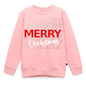 Frohe Weihnachten - Weihnachtsstimmung - Kinder Premium Organic Sweatshirt - Rosa - Vorne - AI Model Kid Female (0cm)