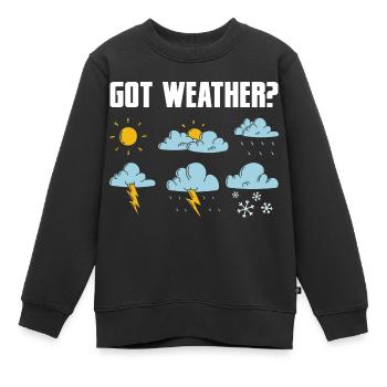 Vous avez la météo ? Météorologue Météorologie - Sweat Premium enfant bio - noir - Devant - AI Model Kid Female (0cm)