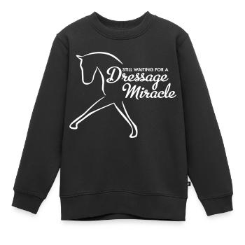 Dressur - Kinder Premium Organic Sweatshirt - Schwarz - Vorne - AI Model Kid Female (0cm)