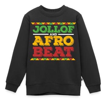 Ghana Ghanaer Flagge Jollof Afro Beat I Geschenk - Kinder Premium Organic Sweatshirt - Schwarz - Vorne - AI Model Kid Female (0cm)