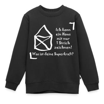 Haus vom NIkolaus weiß - Kinder Premium Organic Sweatshirt - Schwarz - Vorne - AI Model Kid Female (0cm)