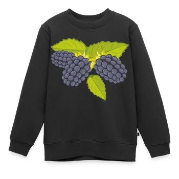 Brombeere - Kinder Premium Organic Sweatshirt - Schwarz - Vorne - AI Model Kid Female (0cm)