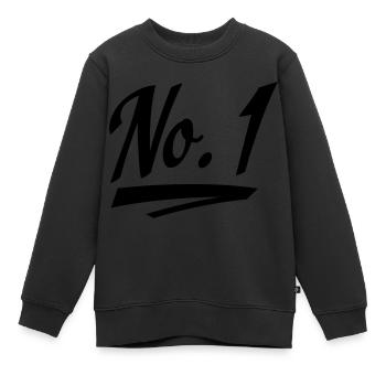 Nummer eins - Kinder Premium Organic Sweatshirt - Schwarz - Vorne - AI Model Kid Female (0cm)