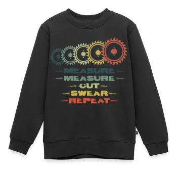 Mesure Coupe Jurer Répéter Charpentier - Sweat Premium enfant bio - noir - Devant - AI Model Kid Female (0cm)