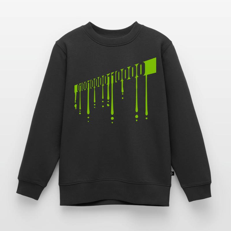Binary Code Program Language Kids Premium Organic Sweatshirt