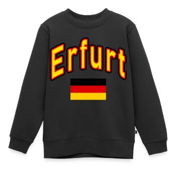 Drapeau allemand d’Erfurt - Sweat Premium enfant bio - noir - Devant - AI Model Kid Female (0cm)