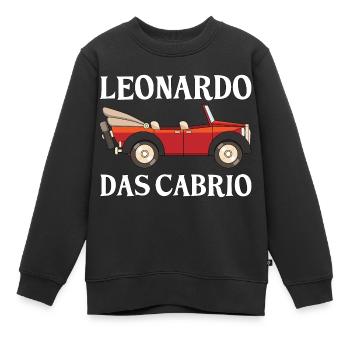 Leonardo das Cabrio lustig Geschenk - Kinder Premium Organic Sweatshirt - Schwarz - Vorne - AI Model Kid Female (0cm)