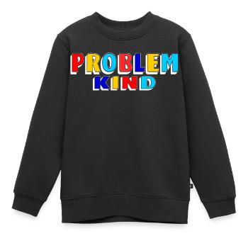Problem Kind - Kinder Premium Organic Sweatshirt - Schwarz - Vorne - AI Model Kid Female (0cm)