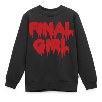FINAL Girl Horror Film Geschenkidee - Kinder Premium Organic Sweatshirt - Schwarz - Vorne - AI Model Kid Female (0cm)