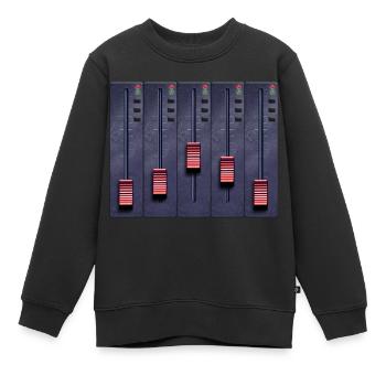 Musique, musique, notes de musique - Sweat Premium enfant bio - noir - Devant - AI Model Kid Female (0cm)
