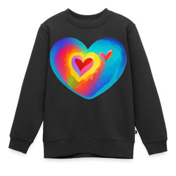 Hochzeit Muttertag Valentinstag Verlobung Liebe - Kinder Premium Organic Sweatshirt - Schwarz - Vorne - AI Model Kid Female (0cm)