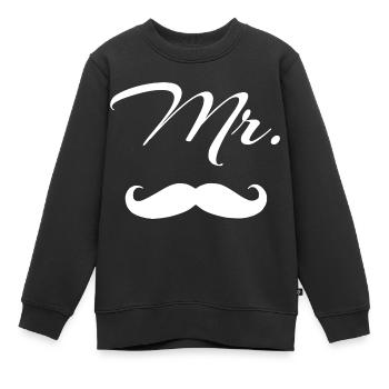 M. MISTER MAN BEARD - Sweat Premium enfant bio - noir - Devant - AI Model Kid Female (0cm)